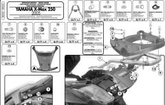 KAPPA KR355 YAMAHA X-MAX 125-250 (05-09) ARKA ÇANTA TAŞIYICI