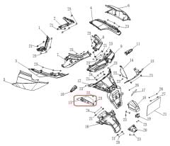 Xsuv 250 Arka Sinyal Tutucu Sol