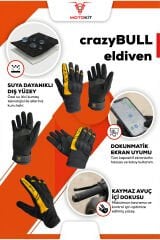 CRAZYBULL EAGLE - Sarı / Su ve Rüzgar Geçirmez Kışlık Erkek Motosiklet Eldiveni