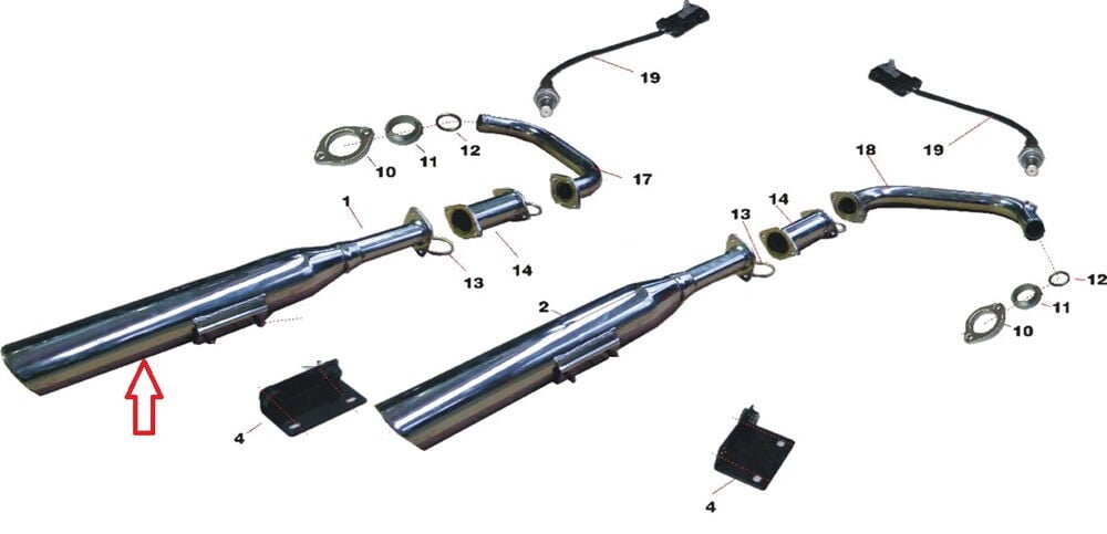 Daytona 125 Egzoz Susturucu Sol Eski Model
