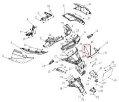 Xsuv 250 Arka Sinyal Tutucu Sağ