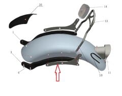 Daytona 125 Arka Sissy Bar Baglantı Braketi Sol