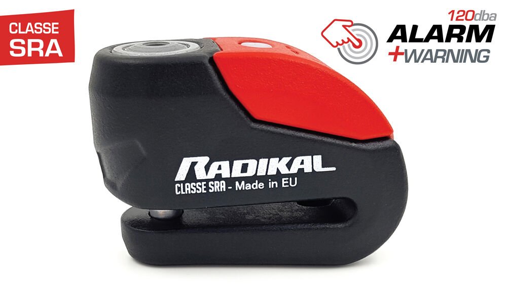 RADIKAL / RK10 Dövme Çelik Onaylı Motosiklet Disk Kilit Alarmı 120db Güçlendirilmiş Su Geçirmez Kilit