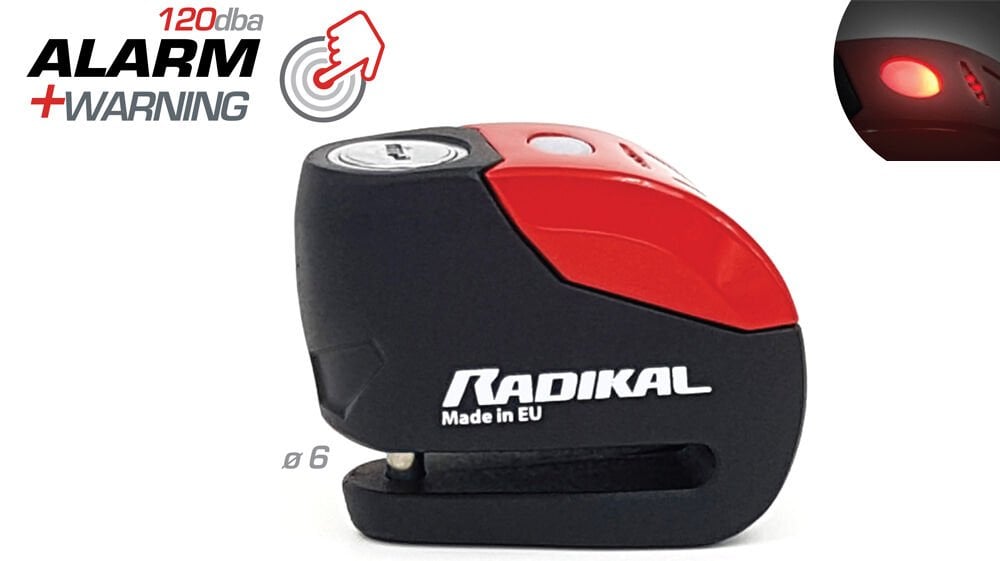 RADIKAL / RK9 Motosiklet Disk Kilit Alarmı 120db Güçlendirilmiş Su Geçirmez Kilit