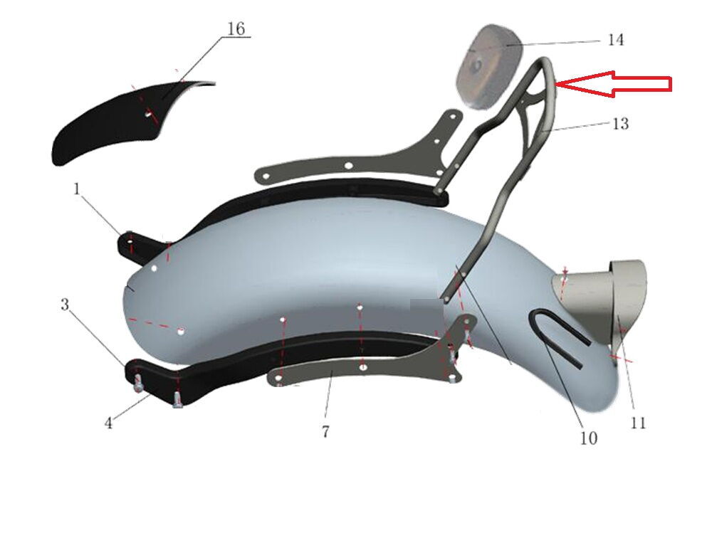 Daytona 125 Sisy Bar Braketi