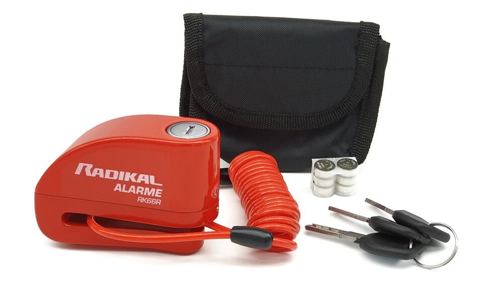 RADIKAL / RK66R Motosiklet Disk Kilit Alarmı 110db Güçlendirilmiş Su Geçirmez Kilit