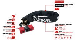 RADIKAL / RK48150 SRA Onaylı Çift Fonksiyonlu Özel Çelik Zincir Kilit