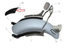 Daytona 125 Arka Çamurluk Ön Baglantı Grenajı