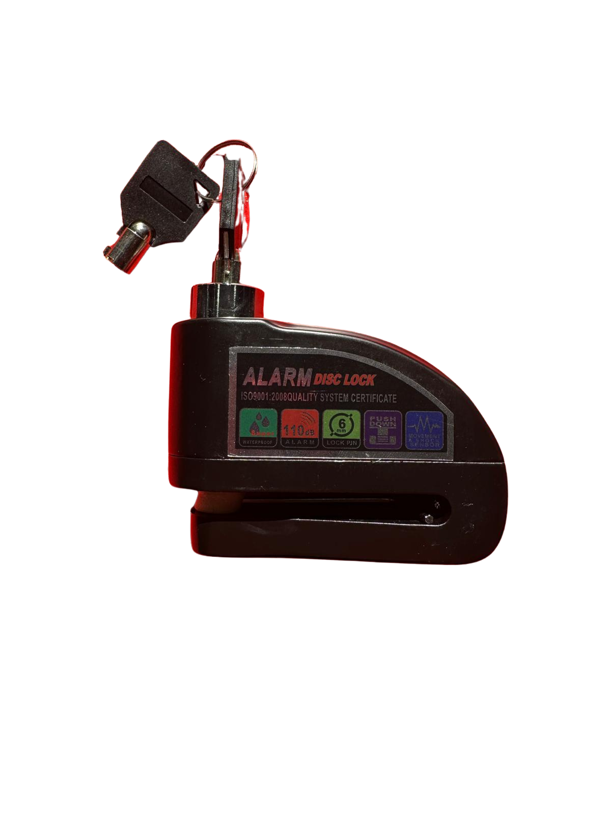 MOTOKIT / 110 Db Siyah Motosiklet Alarmlı Disk Kilidi 6 mm Pim