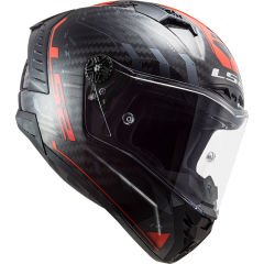 LS2 THUNDER KARBON SPUTNİK METAL KIRMIZI KASK