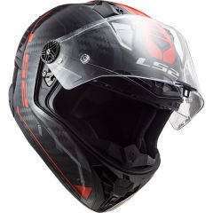 LS2 THUNDER KARBON SPUTNİK METAL KIRMIZI KASK