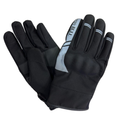 CRAZYBULL EAGLE - Gri / Su ve Rüzgar Geçirmez Kışlık Kadın Motosiklet Eldiveni