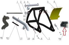 Daytona 125 Arka Fren Pompa Baglantı Braketi