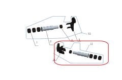 Daytona 125 Arkçı Basamak + Braketi Sağ