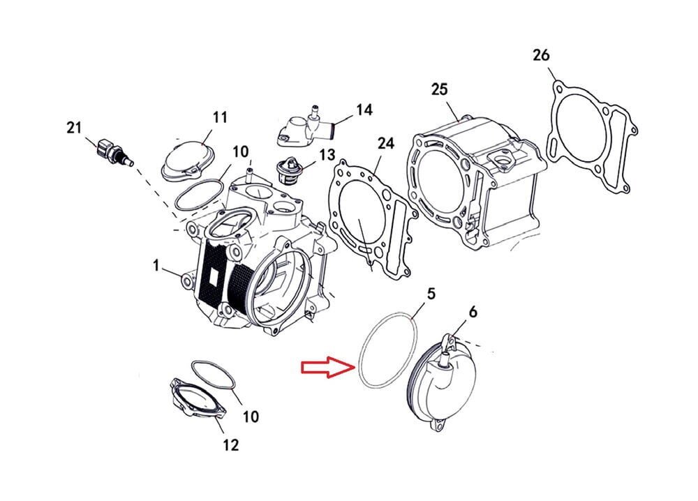F320 Silindir Üst Kapak Oringi