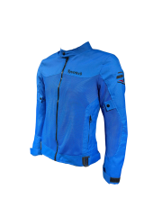 REVERTECH AURA - Mavi / Terletmeyen Fileli Kumaş - Bel, Dirsek ve Sırt Korumalı Motosiklet Montu