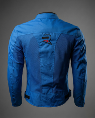 REVERTECH AURA - Mavi / Terletmeyen Fileli Kumaş - Bel, Dirsek ve Sırt Korumalı Motosiklet Montu