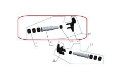 Daytona 125 Arkçı Basamak + Braketi Sol