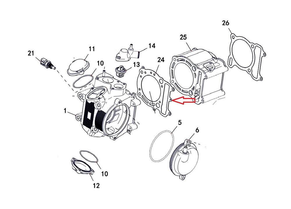 F320 Silindir Üst Conta