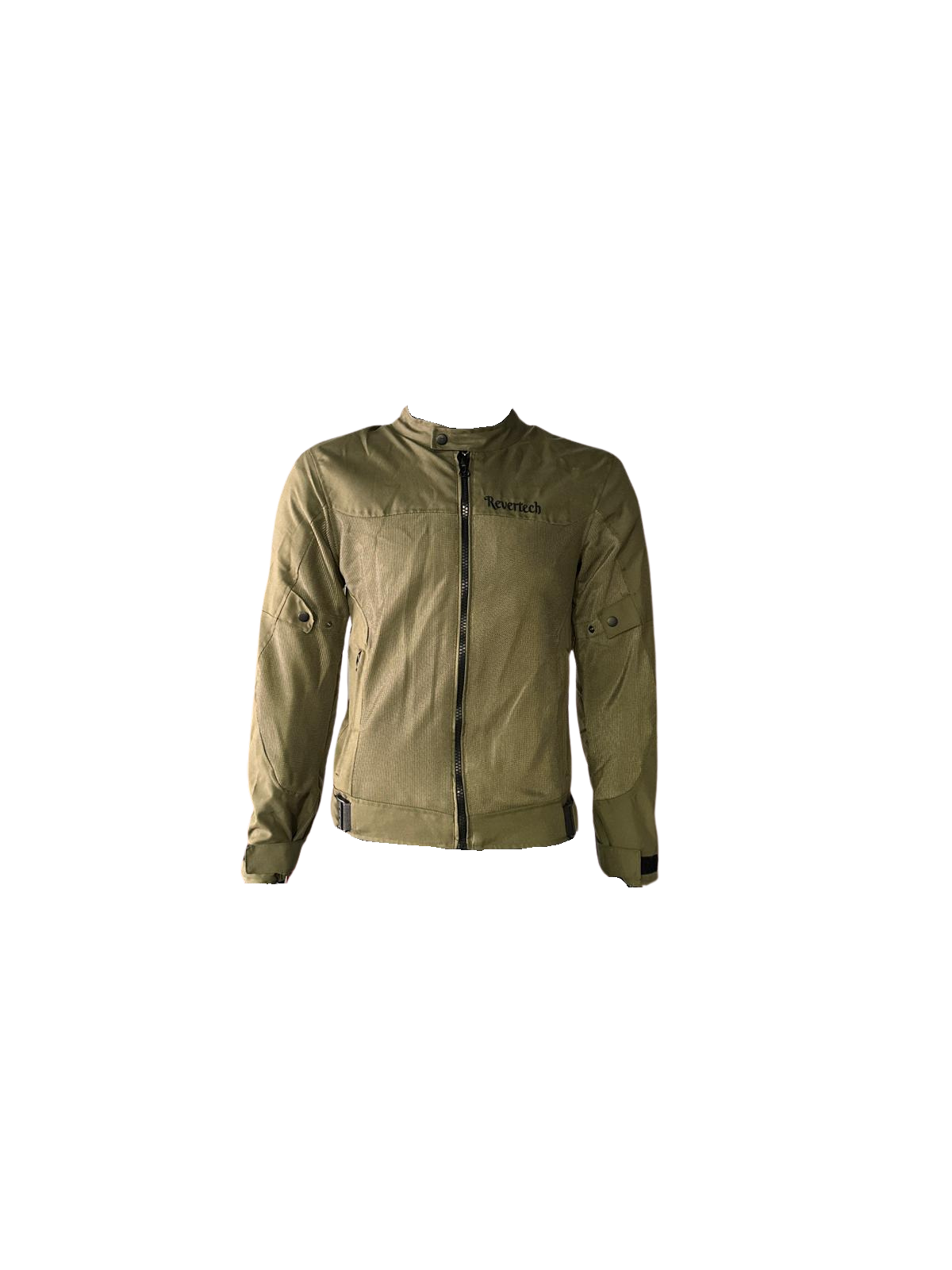 REVERTECH AURA - Haki Yeşil / Terletmeyen Fileli Kumaş - Bel, Dirsek ve Sırt Korumalı Motosiklet Montu