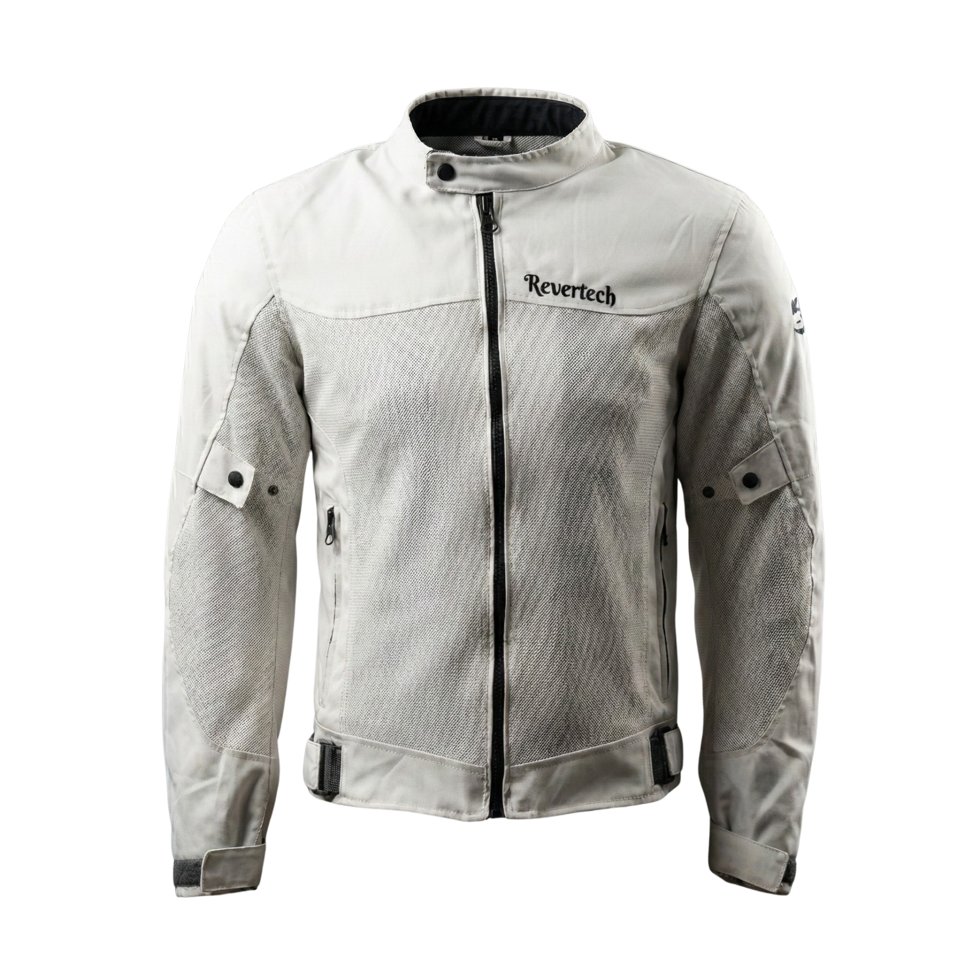 REVERTECH AURA - Beyaz / Terletmeyen Fileli Kumaş - Bel, Dirsek ve Sırt Korumalı Motosiklet Montu