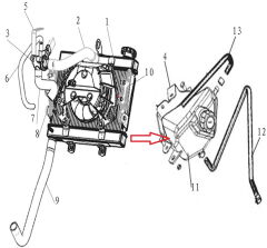DY 250 Radyatör Su Deposu