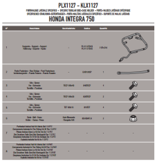 GIVI PLX1127 HONDA INTEGRA 750 (14-15) YAN ÇANTA TAŞIYICI