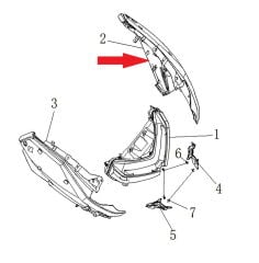 Xsuv 125 Kafa Grenajı Alt Plastik Sol