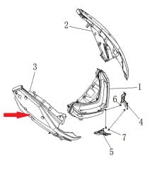 Xsuv 125 Kafa Grenajı Alt Plastik Sağ