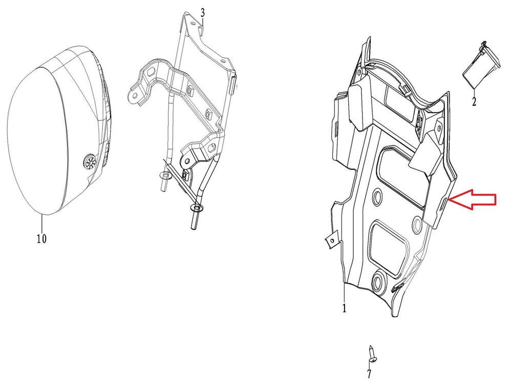 DY 250 Far Arka Baglantı Braketi