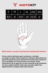 REVERTECH AURA - Siyah Neon / Dokunmatik Ekran Uyumlu Erkek Motosiklet Eldiveni