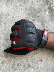 REVERTECH AURA - Kırmızı / Dokunmatik Ekran Uyumlu Erkek Motosiklet Eldiveni