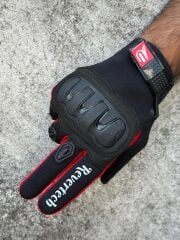 REVERTECH AURA - Kırmızı / Dokunmatik Ekran Uyumlu Erkek Motosiklet Eldiveni