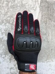 REVERTECH AURA - Kırmızı / Dokunmatik Ekran Uyumlu Erkek Motosiklet Eldiveni