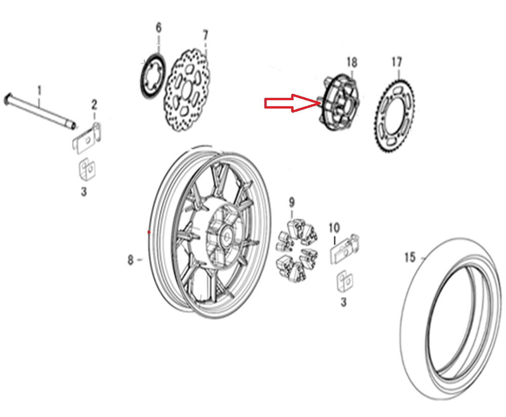 DY 250 Arka Dişli Göbegi Flanş
