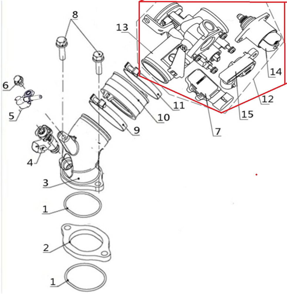 F320 Gaz Kelebek Ve Sensörler Komple