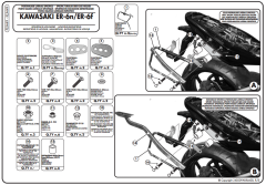 GIVI PLX449 KAWASAKI ER-6N - ER-6F 650 (09-11) YAN ÇANTA TAŞIYICI