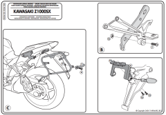 GIVI PLXR4100 KAWASAKI Z 1000 SX (11-21) YAN ÇANTA TAŞIYICI