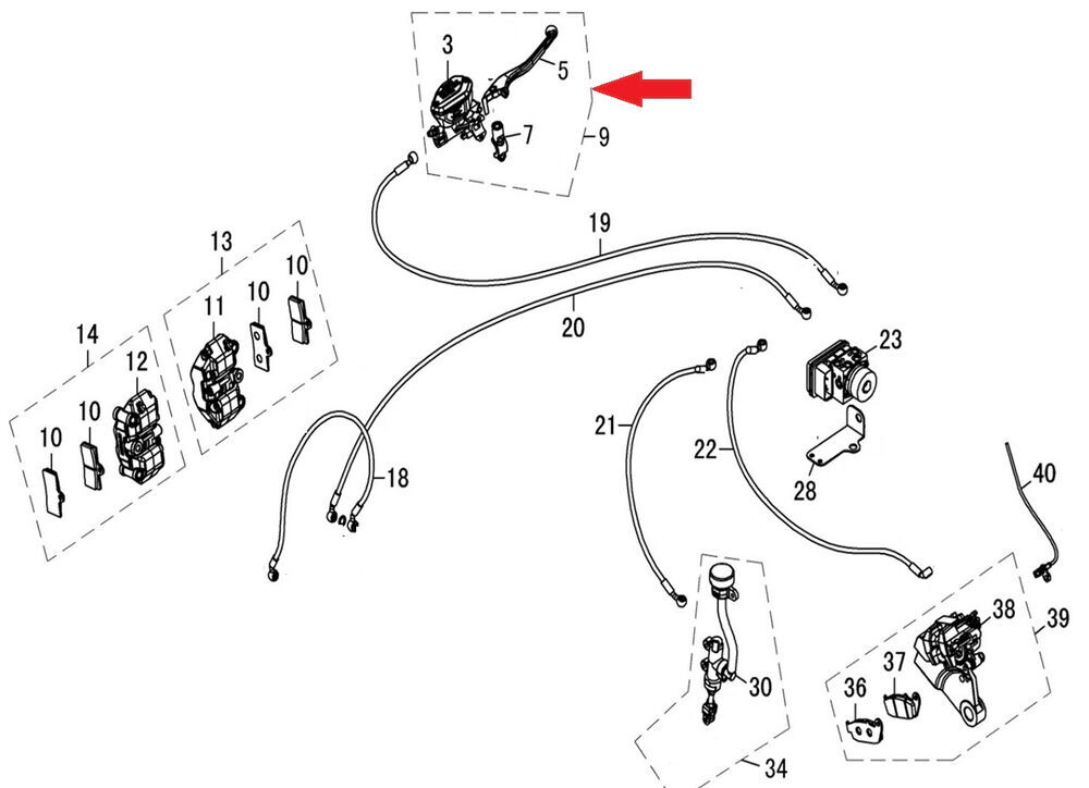 DY 250 Üst Fren Merkez Komple