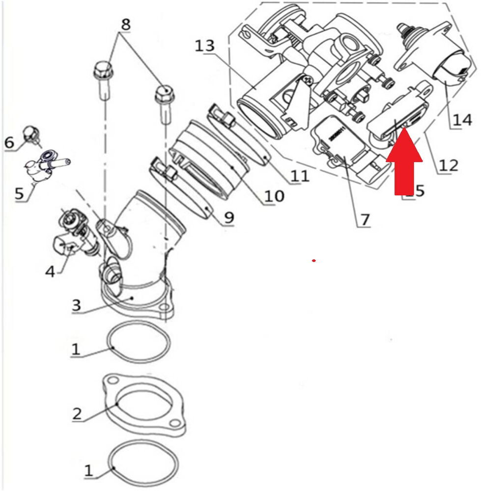 F320 Gaz kelebek konum sensörü
