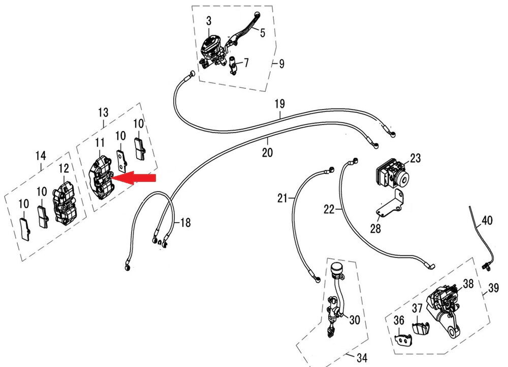 DY 250 Ön Fren Kaliperi Sağ