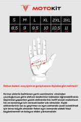 REVERTECH AURA - Lacivert Neon / Dokunmatik Ekran Uyumlu Erkek Motosiklet Eldiveni