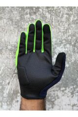 REVERTECH AURA - Lacivert Neon / Dokunmatik Ekran Uyumlu Erkek Motosiklet Eldiveni