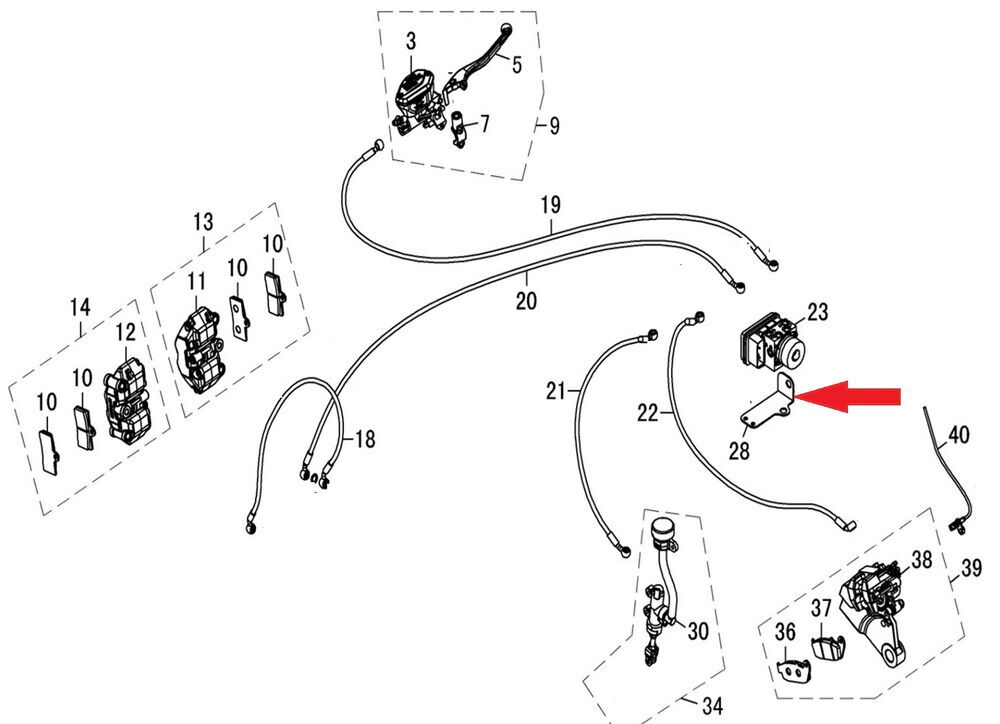 DY 250 Kombine Fren Dagıtıcı Sabitleme Braketi