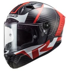 LS2 THUNDER KARBON RACING 1  KIRMIZI-BEYAZ KASK