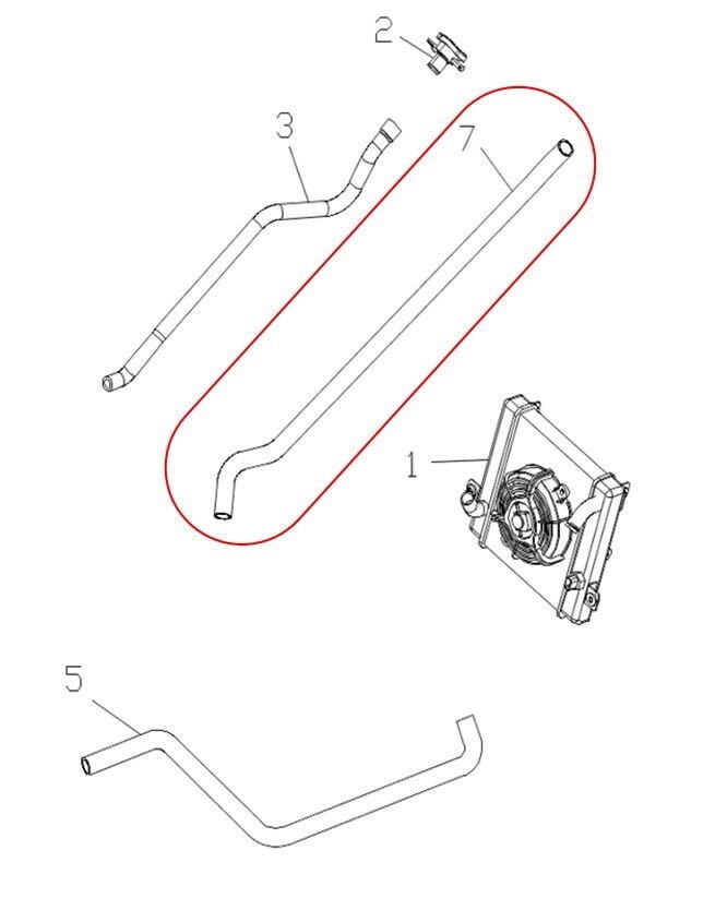 Xsuv 125 Radyatör Devir Daim Borusu