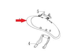 DY 250 Ön Çamurluk Gri