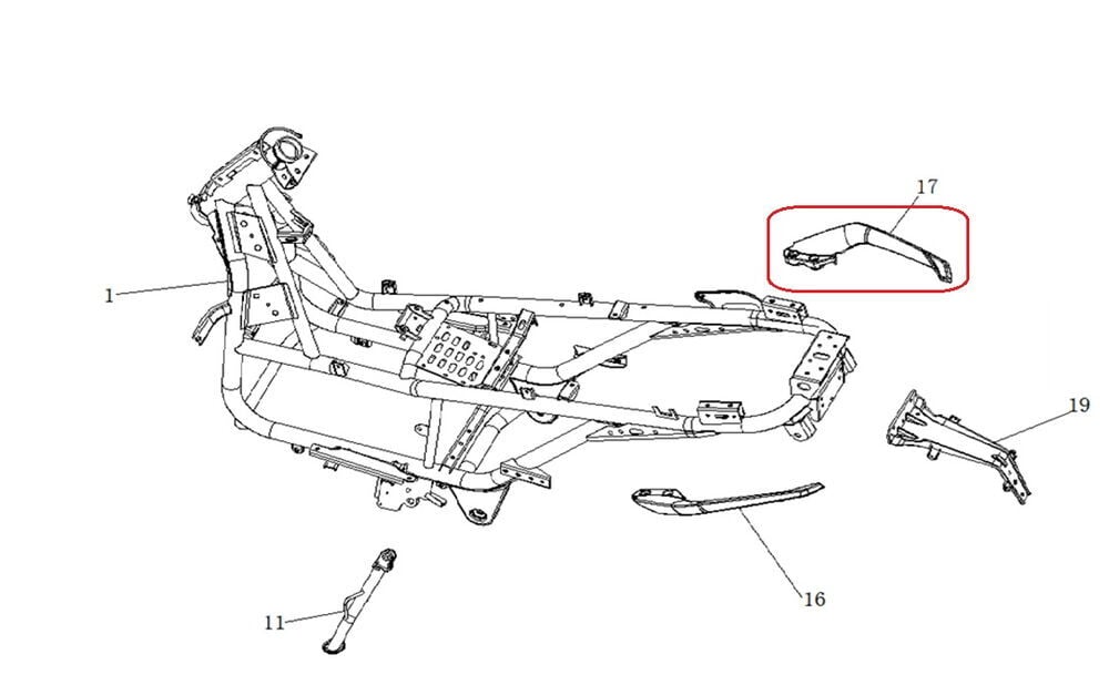 Xsuv 125 Arka Tutamak Sağ