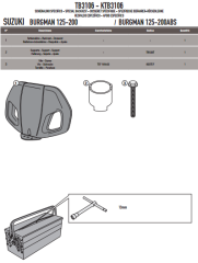 GIVI TB3106 SUZUKI BURGMAN 125-200 (06-13) - BURGMAN 125-200 ABS (14-23) SISSYBAR