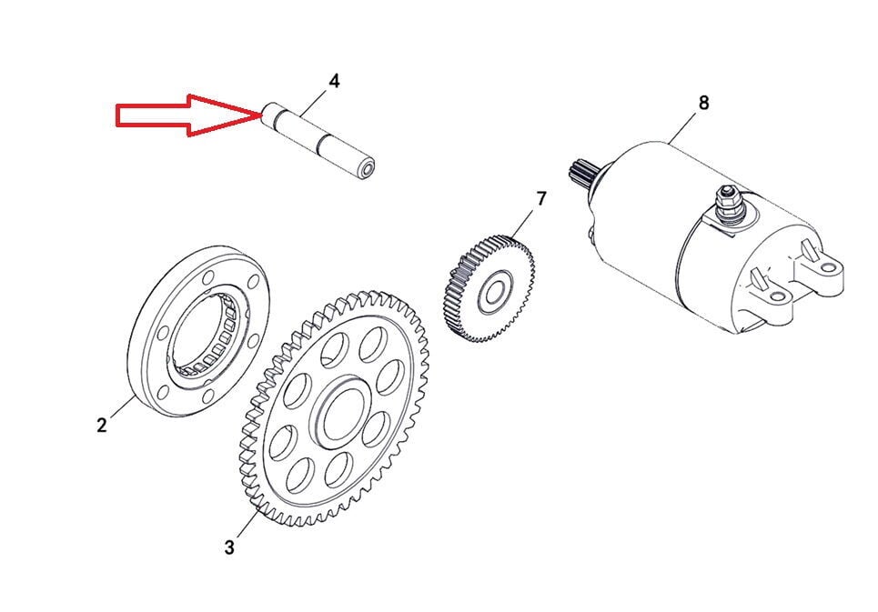 F320 Marş Dişli Mili